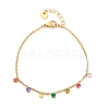 304 Stainless Steel Charm Bracelets BJEW-A047-02G-4