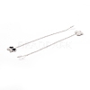 Long Chain with Enamel Butterfly Dangle Stud Earrings EJEW-A067-02P-5