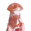 Natural Cherry Blossom Agate Carved Mushroom Figurines PW-WG1C9D8-02-5