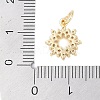 Rack Plating Brass Micro Pave Clear Cubic Zirconia Pendants KK-Z060-20G-3