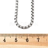 Tarnish Resistant 304 Stainless Steel Venetian Chain Box Chain Necklace Making X-STAS-A028-N031P-A-4
