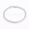 Women's 304 Stainless Steel Rolo Chain Bracelets BJEW-JB05996-01-1