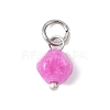 Natural Colorful Tourmaline Dice Charms PALLOY-JF04580-02-3