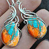 Bohemian Style Alloy Resin Dangle Earrings FS-WGDB4B9-01-4