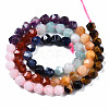 Chakra Theme Natural Tiger Eye & Rose Quartz & Amethyst & Topaz Jade & Red Agate & Amazonite & Sodalite Beads Strands G-S376-002A-2