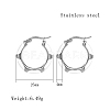 304 Stainless Steel Enamel Hoop Earrings AU7915-5-1