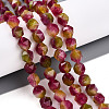 Dyed Natural White Jade Beads Strands G-T139-8mm-45I-1