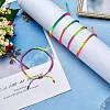 5Pcs 5 Color Braided Nylon Thread Cord Bracelets Set BJEW-SW00049-05-4