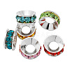 Brass Rhinestone Spacer Beads RB-A020-12mm-S-1