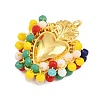 Alloy & Glass Seed Beaded Pendants GL-CBA96FD-01G-03-2