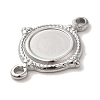304 Stainless Steel Cabochon Connector Setting STAS-C110-09P-2