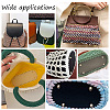   3Pcs 3 Style Oval PU Leather Knitting Crochet Bags Nail Bottom Shaper Pad DIY-PH0009-84-7
