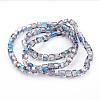 Electroplate Glass Beads Strands EGLA-D018-4x4mm-16-2
