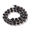 Synthetic Blue Goldstone Beads Strands G-K303-A28-8mm-3