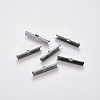 304 Stainless Steel Ribbon Crimp Ends STAS-S112-001H-P-2
