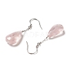Natural Agate+Crystal Teardrop Dangle Earrings with 925 Sterling Silver Pin for Women EJEW-G287-03-3