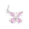 925 Sterling Silver Micro Pave Cubic Zirconia Pendants STER-Q002-03B-1