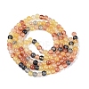 Ombre Effect Dyed Crackle Glass Beads Strands GLAA-Q106-01A-B18-3