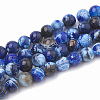 Dyed Natural Crackle Agate Beads Strands G-T100-03A-1