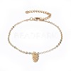 Brass Charm Bracelets BJEW-JB04322-02-1