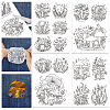 4 Sheets 11.6x8.2 Inch Stick and Stitch Embroidery Patterns DIY-WH0455-074-1