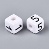 Opaque Acrylic European Large Hole Beads SACR-N020-01M-02-3