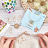 Alloy Enamel Number Charms Locking Stitch Markers AJEW-PH01457-02-3