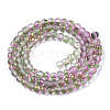 Frosted Spray Painted Glass Beads Strands GLAA-N035-03A-C01-2