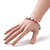 4Pcs 4 Style Handmade Polymer Clay Heishi Stretch Bracelets Set BJEW-TA00237-4