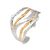 304 Stainless Steel Cuff Bangles for Women BJEW-G757-03GP-4