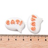 Cartoon White Cat Resin Decoden Cabochons CRES-R203-01G-3