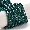 Faceted(32 Facets) Electroplate Glass Bead Strands X-EGLA-R015-4mm-13-2
