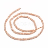 Natural Peach Moonstone Beads Strands G-E576-71-2