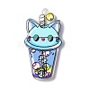 Transparent Printed Acrylic Pendants TACR-G042-01E-2