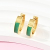 304 Stainless Steel Enamel Hoop Earrings EJEW-K268-19G-02-2