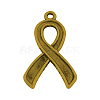 Awareness Ribbon Tibetan Style Alloy Pendant Enamel Settings X-TIBEP-23410-AG-LF-1