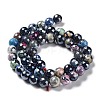 Electroplate Natural Fire Crackle Agate Beads Strands G-G0006-A01-09-3