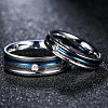 Valentine's Day Titanium Steel Cubic Zirconia Finger Ring RJEW-BB18937-7-4