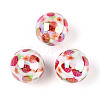 Printed Opaque Acrylic Beads MACR-T048-04E-1