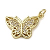 Brass Micro Pave Clear Cubic Zirconia Pendants KK-U005-01I-G-2