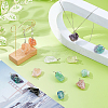 50Pcs 10 Colors Natural Gemstone Pendants PALLOY-FH00141-5