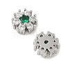 Brass Micro Pave Cubic Zirconia Beads KK-U056-16P-01-2