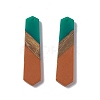 Opaque Resin & Walnut Wood Pendants RESI-M027-06J-1