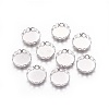 Tarnish Resistant 316 Surgical Stainless Steel Lace Edge Bezel Cups X-STAS-I118-07P-02-1