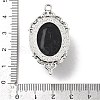 Gothic Style Oval with Skull Alloy Resin Pendants PALLOY-V007-04AS-02-3