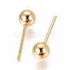 PVD Vacuum Plating 304 Stainless Steel Ball Stud Earrings EJEW-I232-01C-G-2