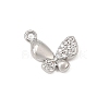 Brass Micro Pave Clear Cubic Zirconia Charms CU-CBA3D76-03P-04-1