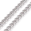 304 Stainless Steel Curb Chains Necklace for Men Women NJEW-JN03846-02-4