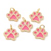 Real 18K Gold Plated Brass Micro Pave Cubic Zirconia Charms ZIRC-L100-085G-07-1