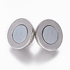 Brass Micro Pave Cubic Zirconia Magnetic Clasps with Loops ZIRC-L082-A-01-3